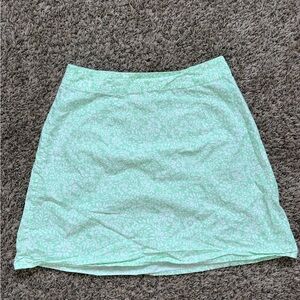 Billabong Light Green Floral Mini Skirt